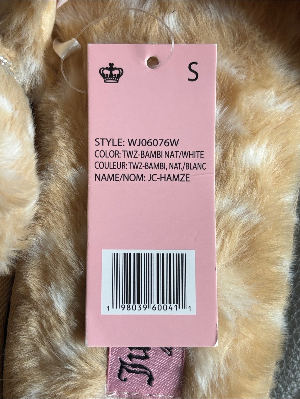Juicy Couture Y2K Faux Fur Slippers Size 5-6 - Picture 4 of 5